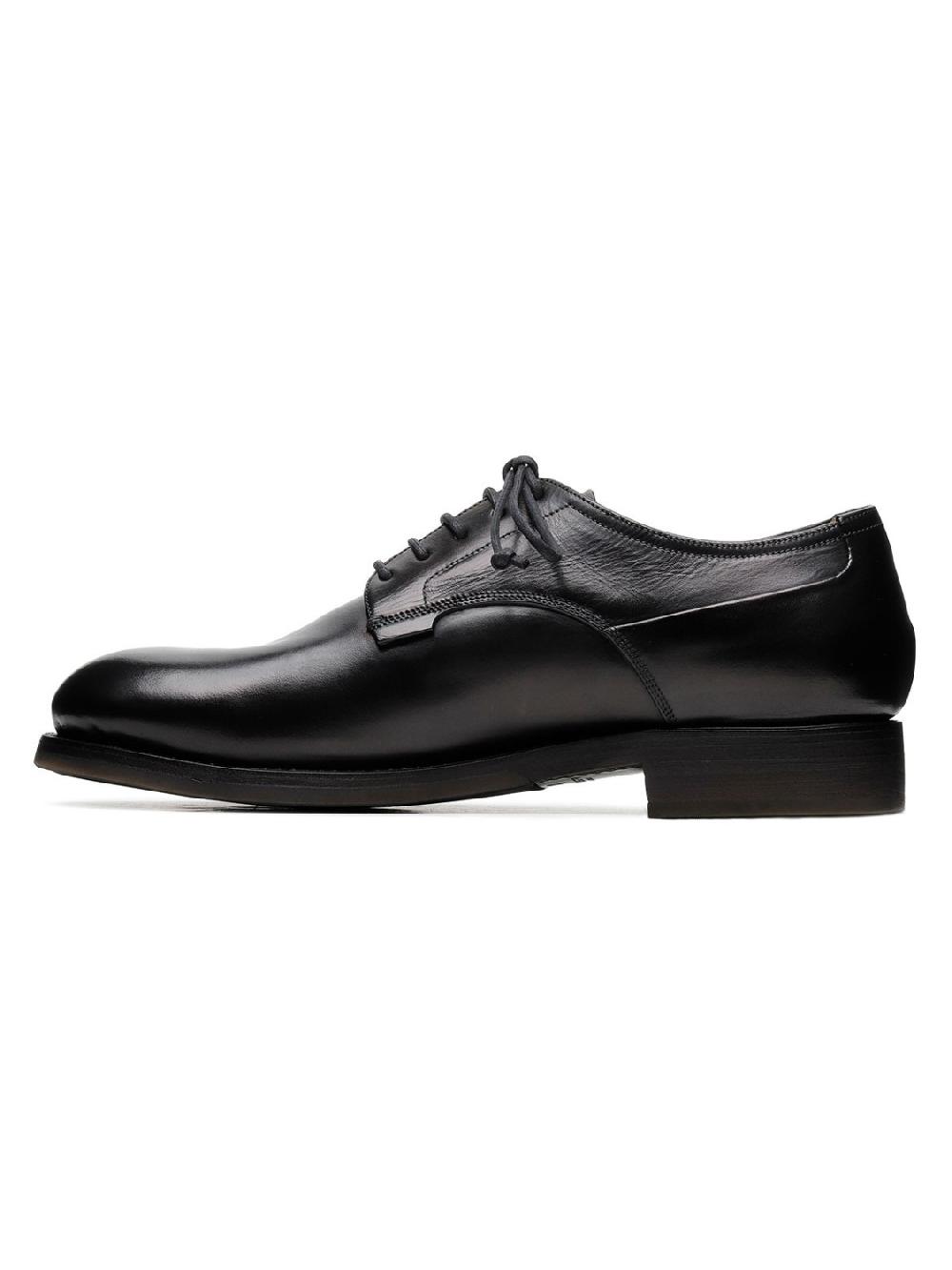 Silvano Sassetti Scarpe Derby Zurigo in pelle nera Consegna Veloce