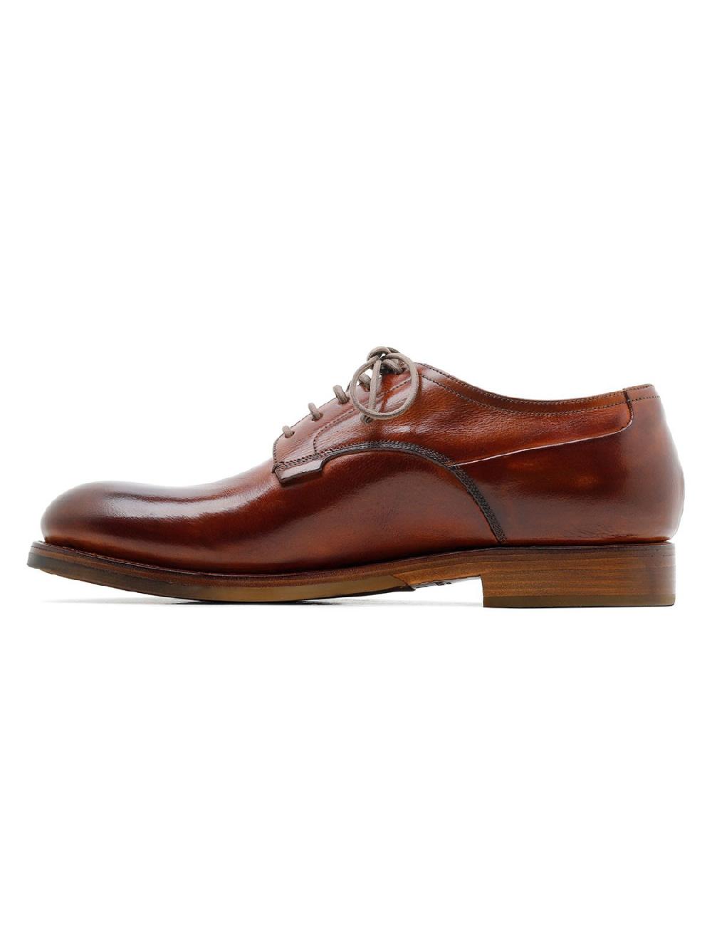 Silvano Sassetti Scarpe Derby Zurigo in pelle color brandy Promozione Limitata