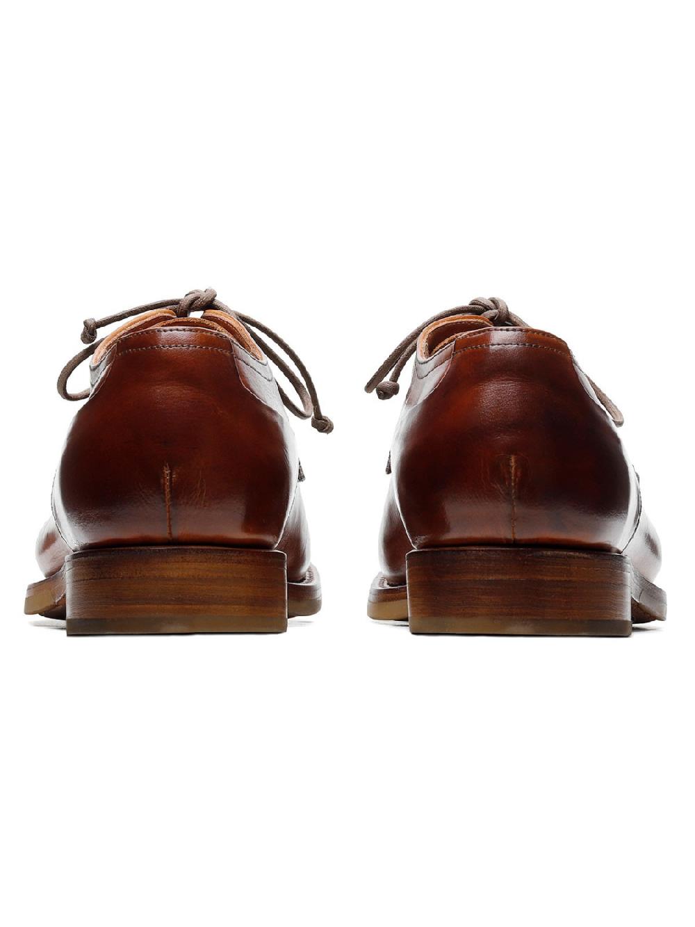 Silvano Sassetti Scarpe Derby Zurigo in pelle color brandy Promozione Limitata