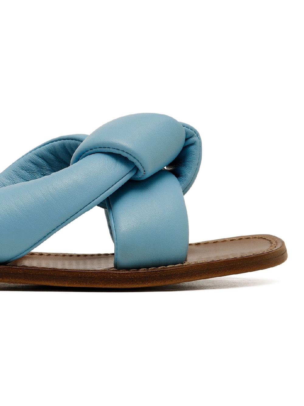 Silvano Sassetti Sandali in pelle azzurra Shopping Online