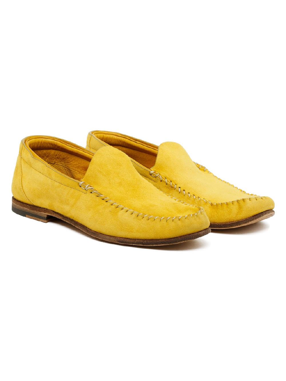 Silvano Sassetti Mocassini in pelle di cervo giallo Hotsell