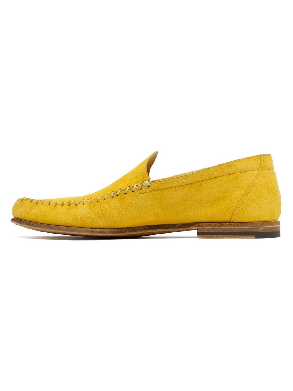 Silvano Sassetti Mocassini in pelle di cervo giallo Hotsell