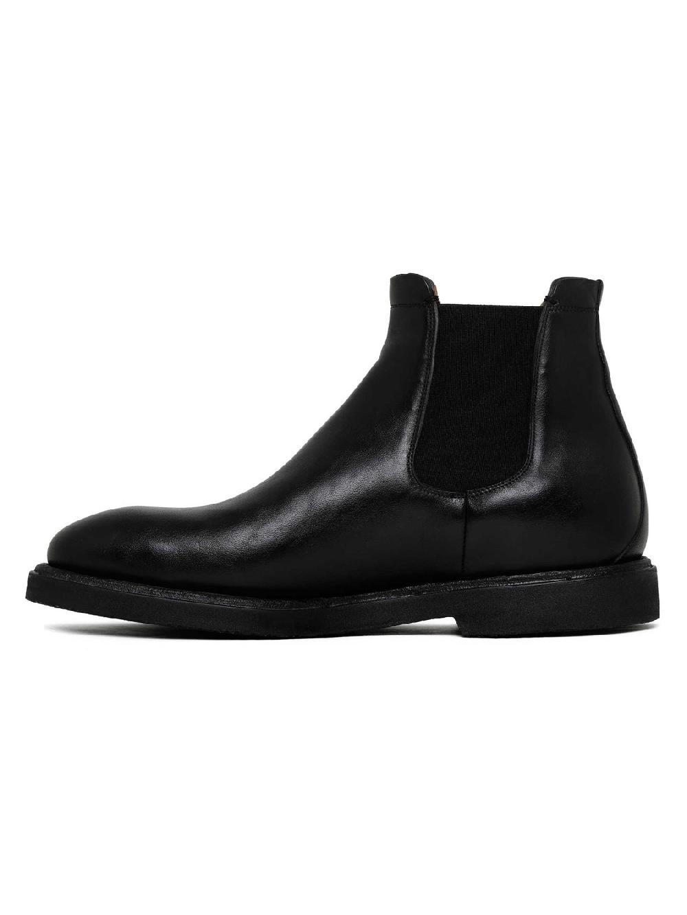 Silvano Sassetti Stivaletti Beatles in pelle nera Vendita Economica