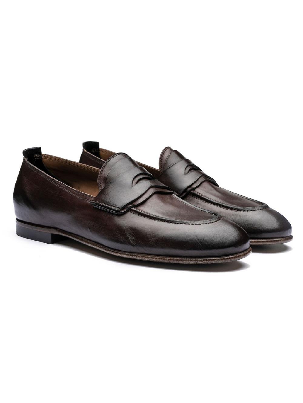 Silvano Sassetti Mocassini in pelle marrone 2025