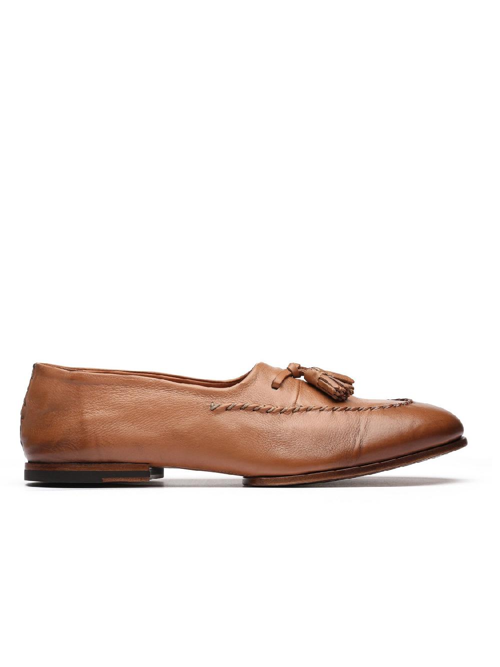 Silvano Sassetti Mocassini in pelle color brandy Promozione
