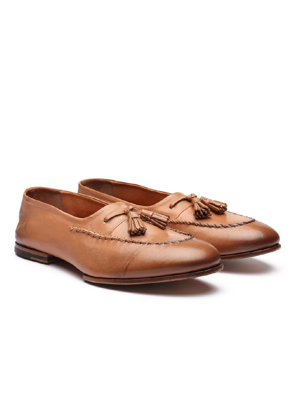 Silvano Sassetti Mocassini in pelle color brandy Promozione