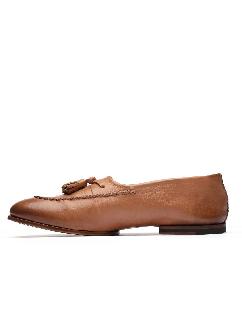 Silvano Sassetti Mocassini in pelle color brandy Promozione