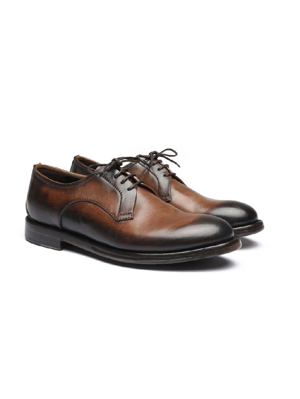 Silvano Sassetti Scarpe Derby in pelle marrone Prezzo Ridotto