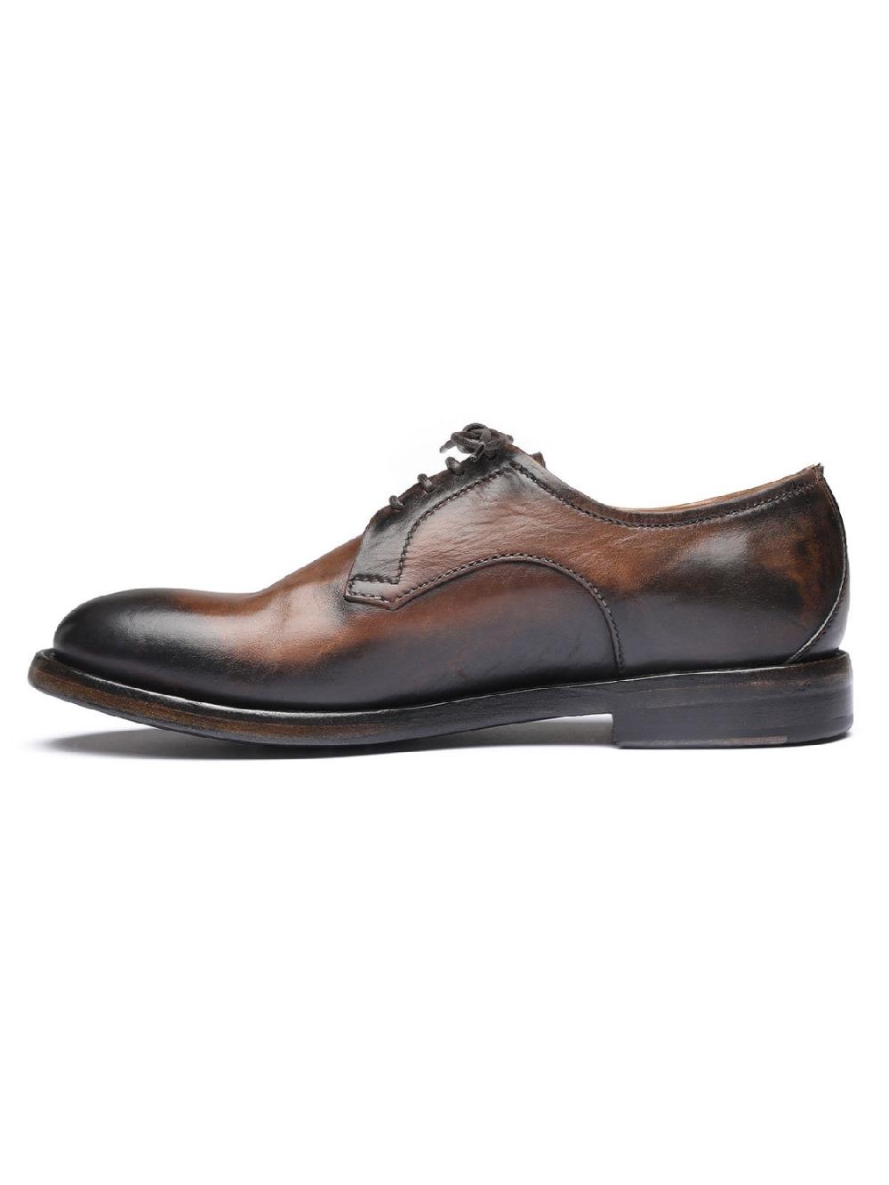 Silvano Sassetti Scarpe Derby in pelle marrone Prezzo Ridotto