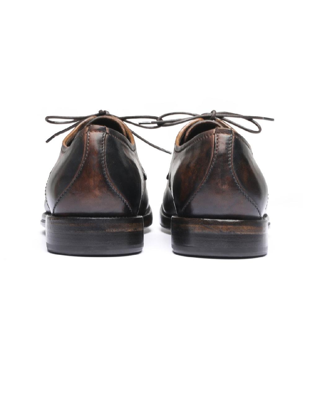 Silvano Sassetti Scarpe Derby in pelle marrone Prezzo Ridotto