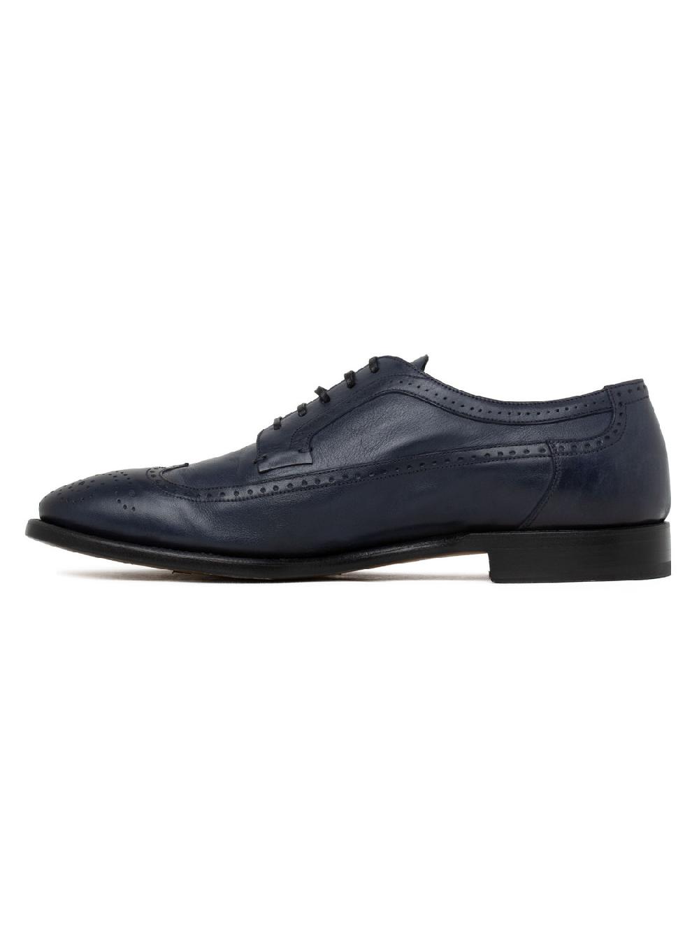 Silvano Sassetti Scarpe Derby in pelle blu Novità