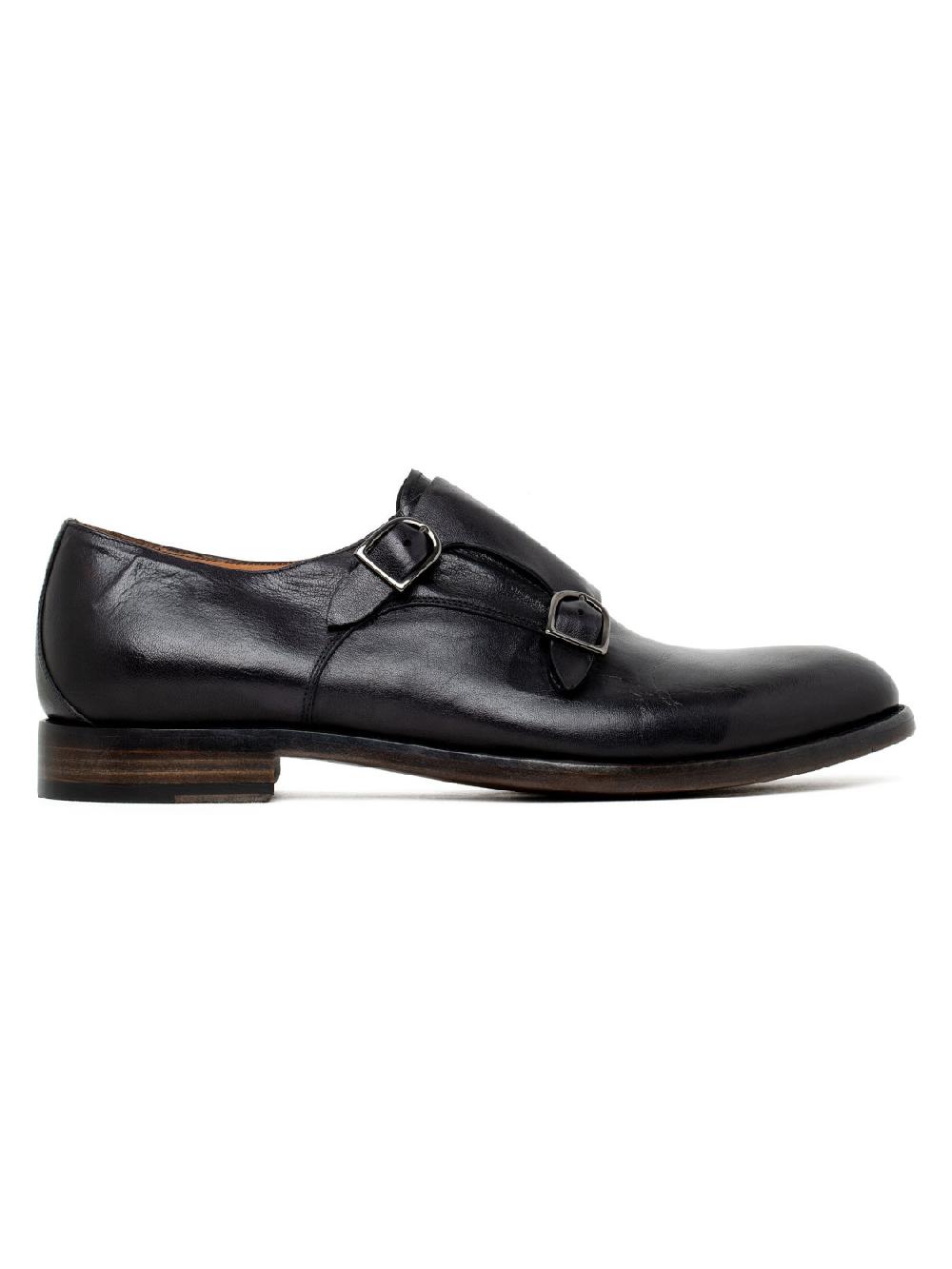 Silvano Sassetti Scarpe monk nere con doppia fibbia Presa