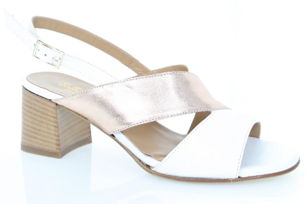 Soffice Sogno Sandalo in pelle tacco cuoio Online