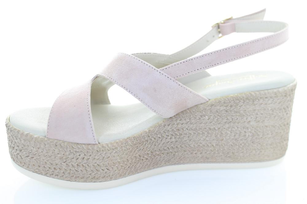 Soffice Sogno Sandalo in pelle e tessuto glitter Prezzo Ridotto