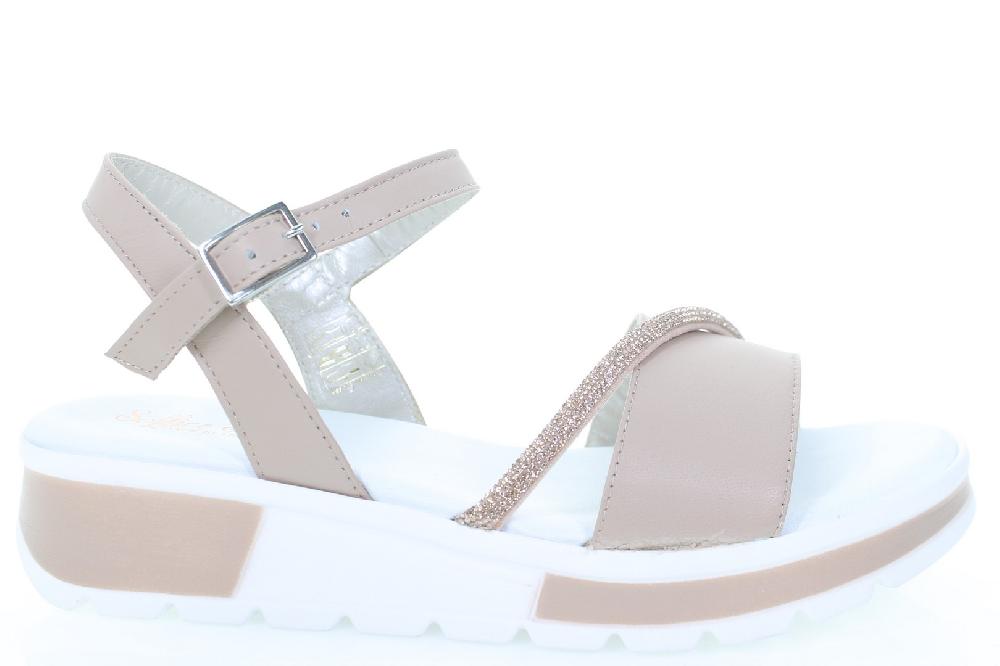 Soffice Sogno Sandalo in pelle con ornamento Saldi