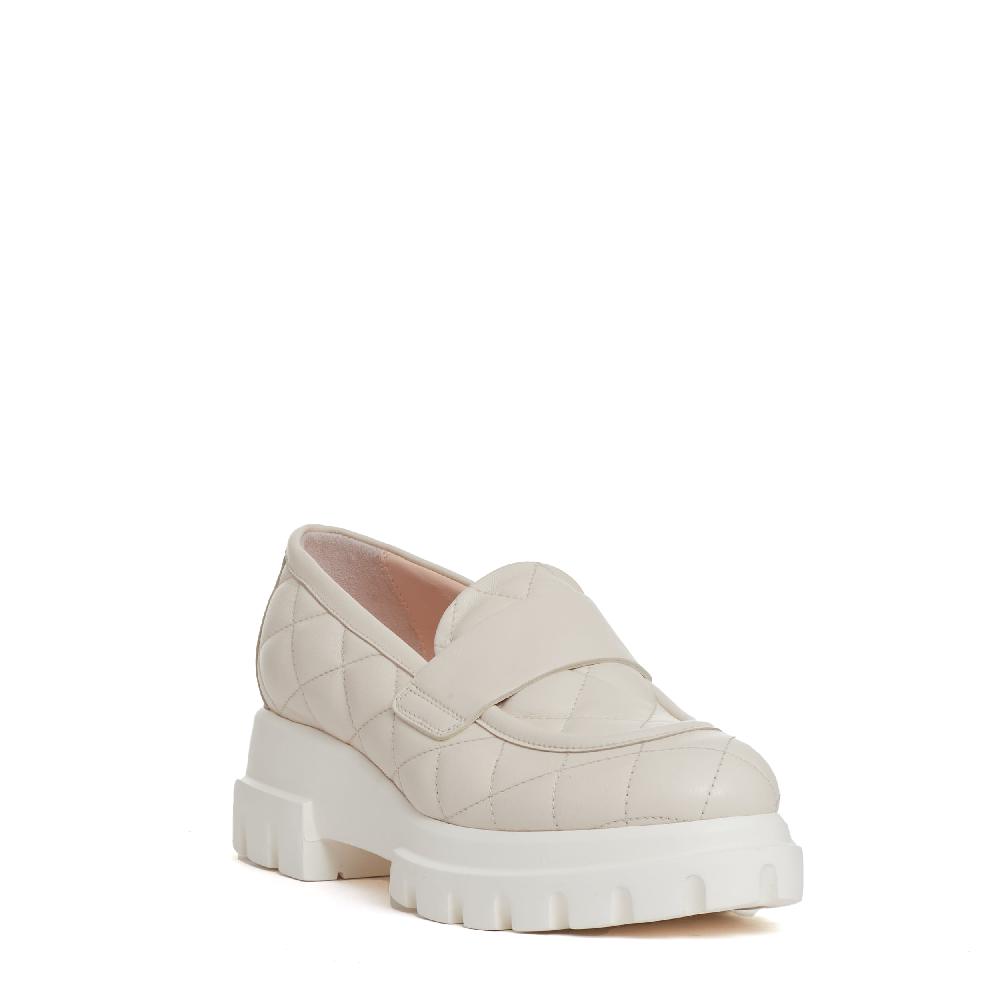 Sorelle Perego mocassino matelasse gesso Vendite Flash