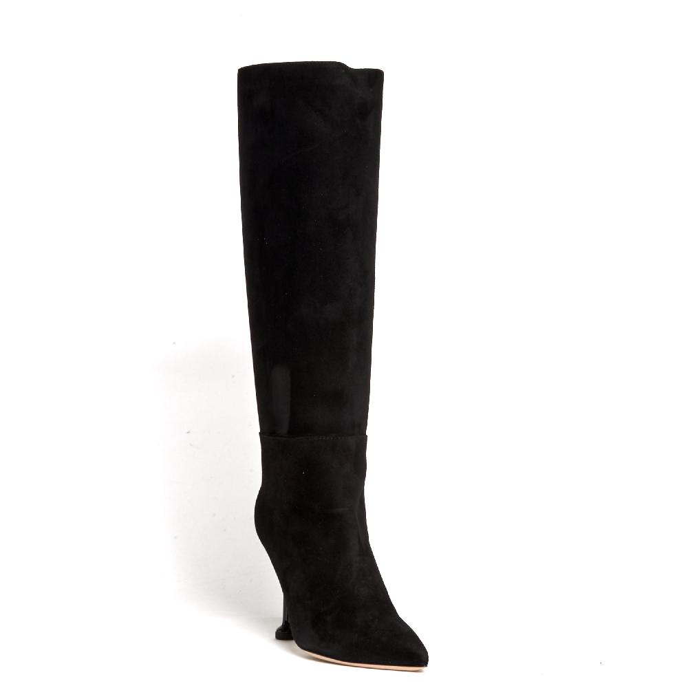 Sorelle Perego stivale in camoscio nero tacco 90 mm Nuova