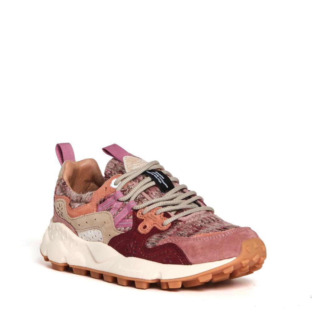Sorelle Perego sneakers rosa e bordò in lana 2025