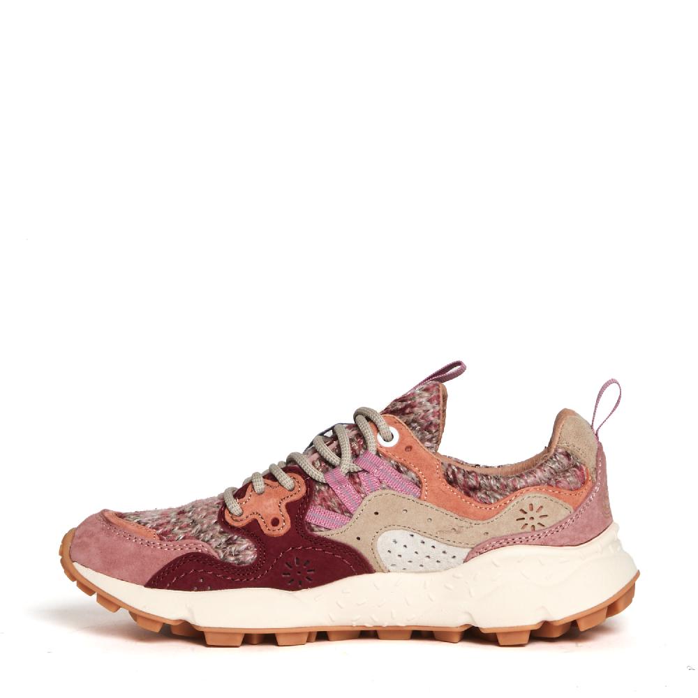 Sorelle Perego sneakers rosa e bordò in lana 2025