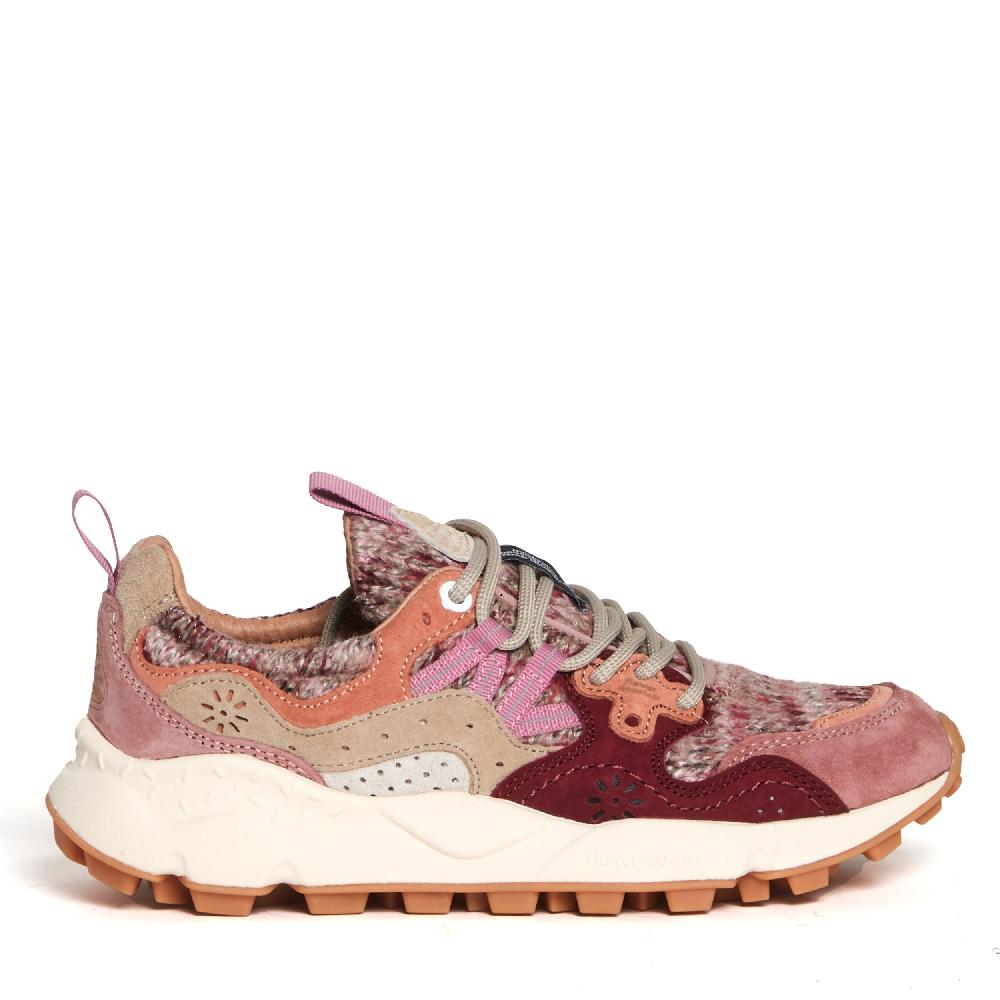 Sorelle Perego sneakers rosa e bordò in lana 2025