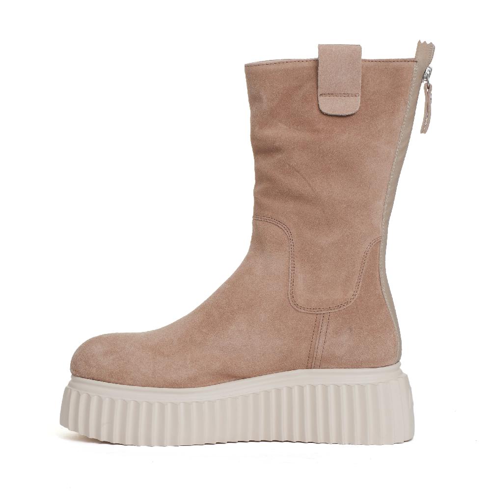 Sorelle Perego stivaletto fondo bianco in camoscio beige Soddisfazione Garantita