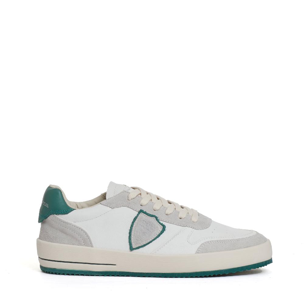 Sorelle Perego sneakers Nice pelle bianco spoiler verde Acquista Ora