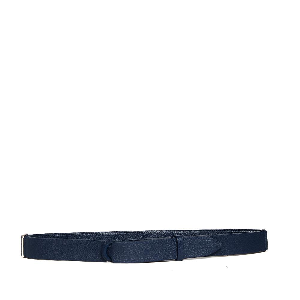 Sorelle Perego cintura nobuckle pelle martellata blu Shopping Online