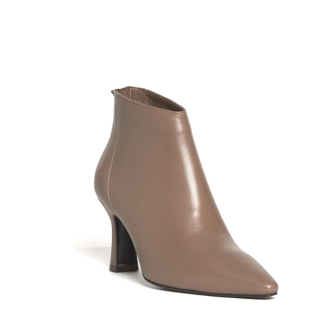 Sorelle Perego stivaletto pelle tortora tacco 75 mm Sottocosto