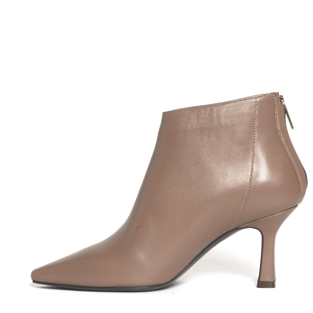 Sorelle Perego stivaletto pelle tortora tacco 75 mm Sottocosto