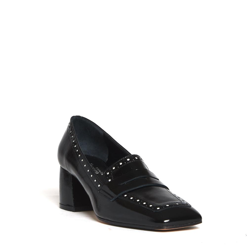 Sorelle Perego mocassino tacco 5 cm nero Convenienza
