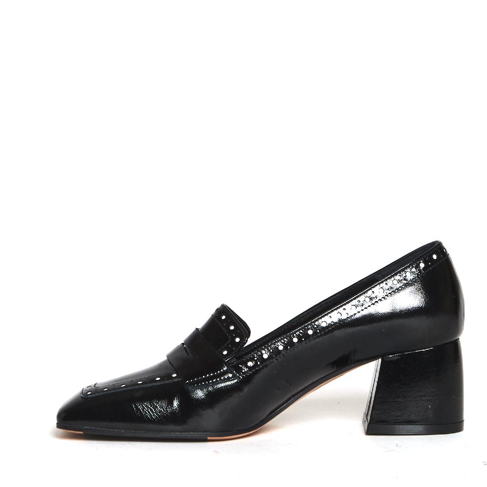 Sorelle Perego mocassino tacco 5 cm nero Convenienza