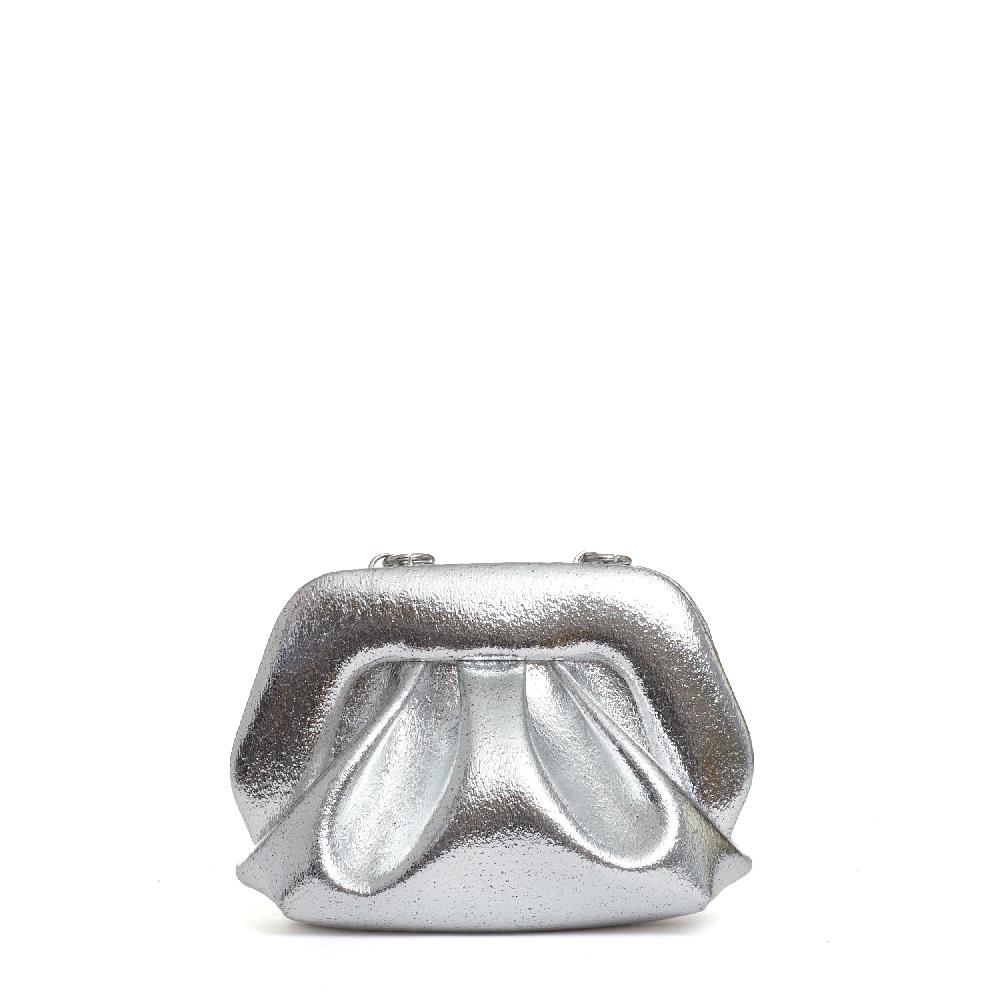 Sorelle Perego clutch argento manico catena Vendita Economica