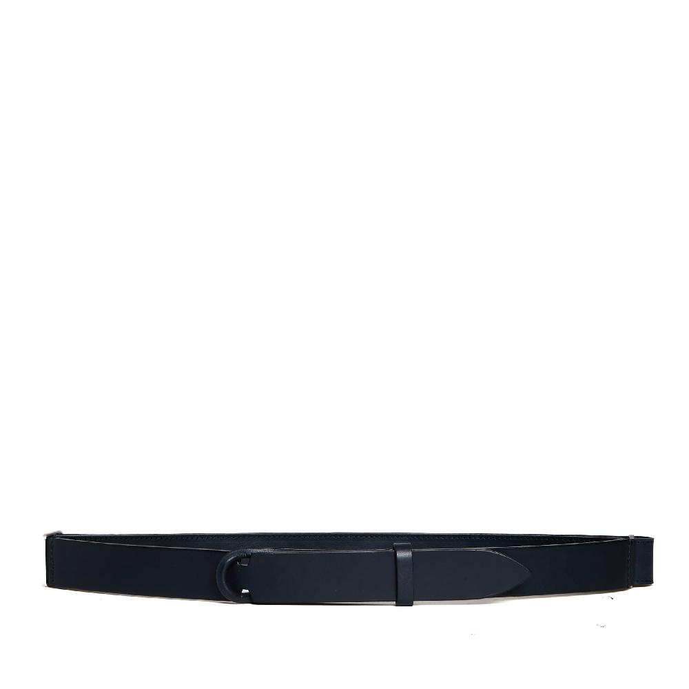 Sorelle Perego cintura nobuckle pelle bull blu Italia