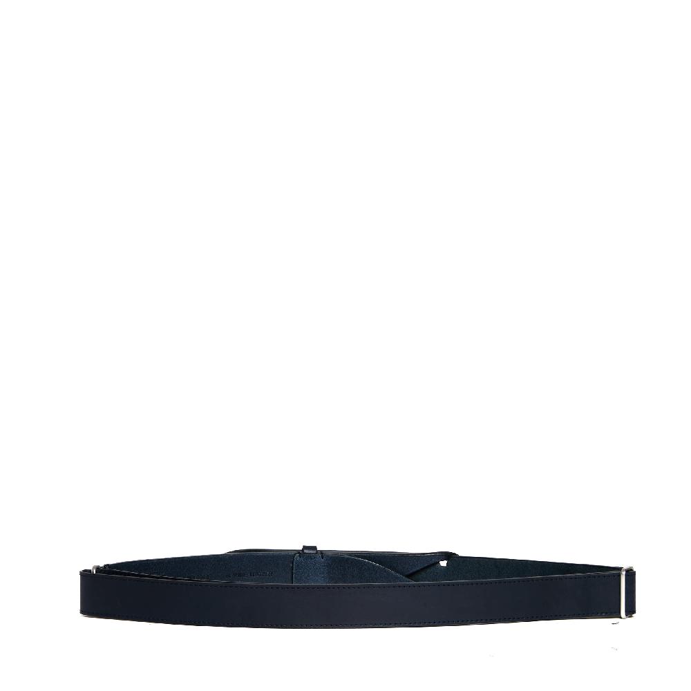 Sorelle Perego cintura nobuckle pelle bull blu Italia