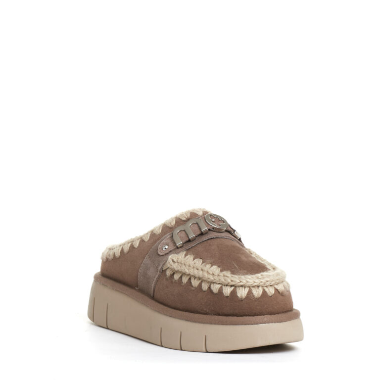 Sorelle Perego eskimo clog camoscio tortora Pezzi Unici