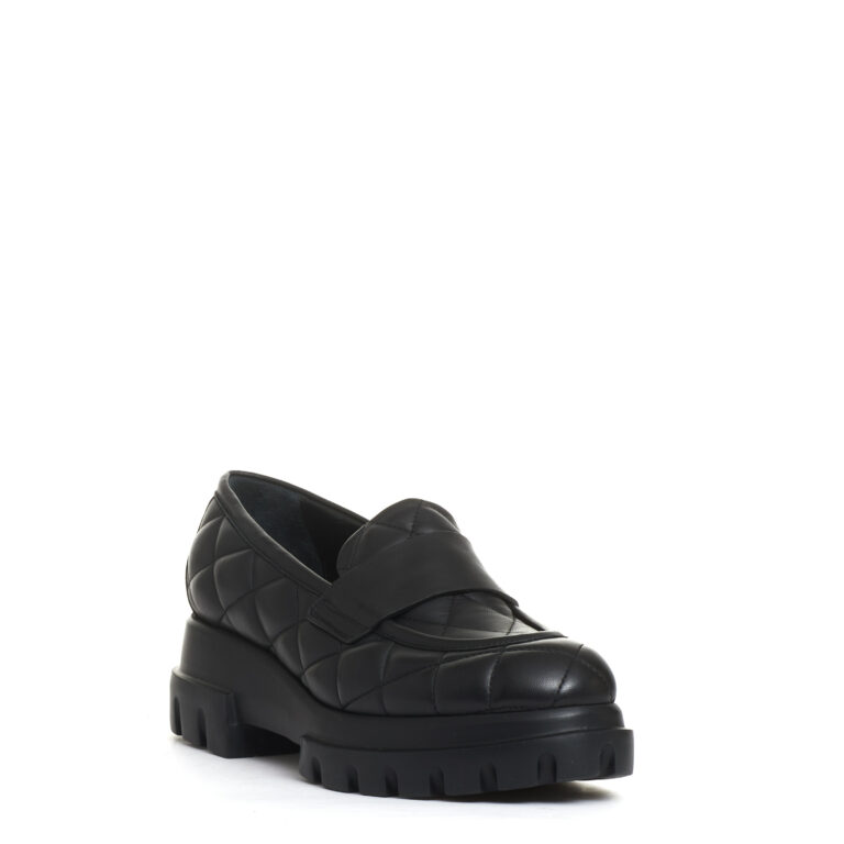 Sorelle Perego mocassino matelasse nero Fino Al -60%