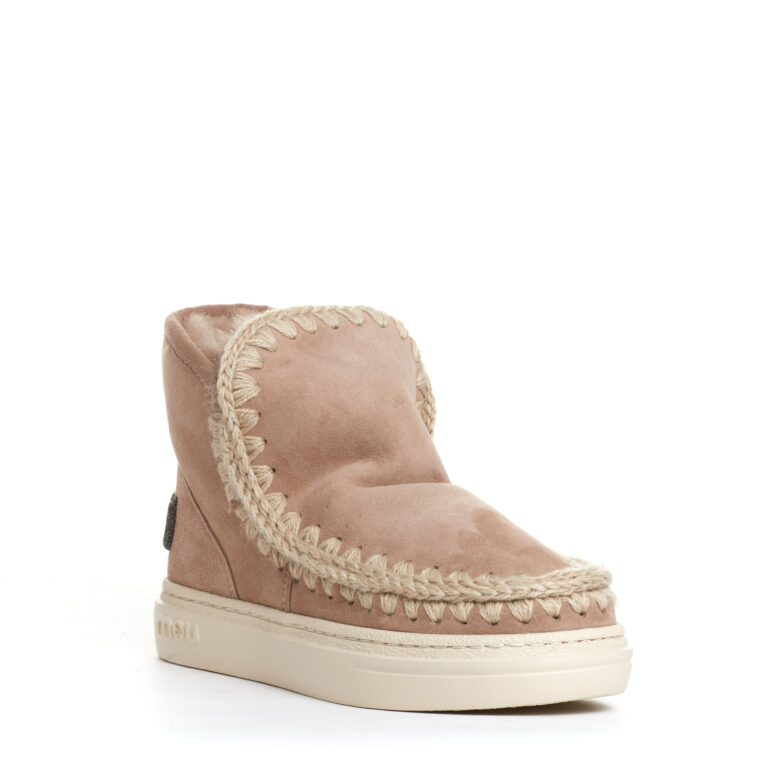 Sorelle Perego boot eskimo fondo sneakers camoscio nude Sconto