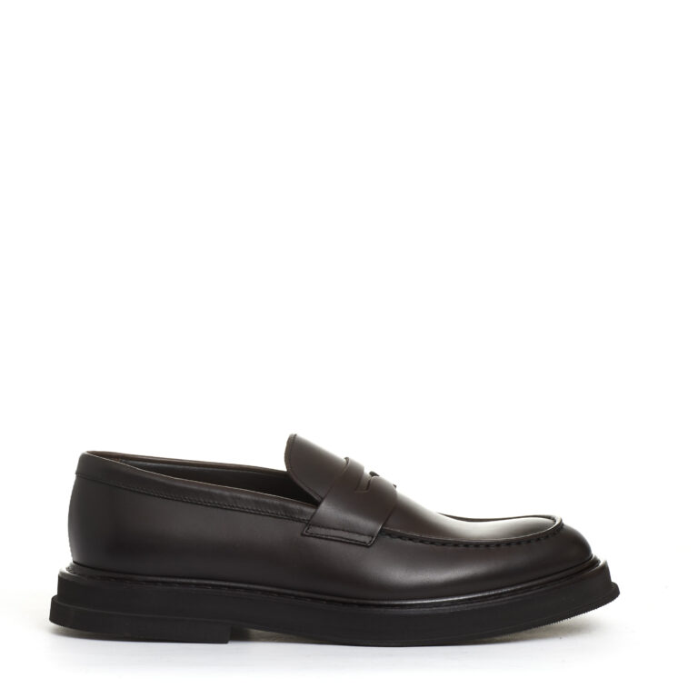 Sorelle Perego mocassino pelle marrone fondo gomma sbordato Online