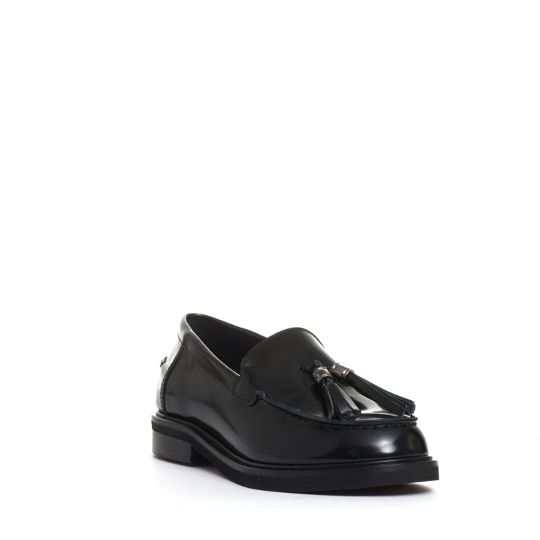 Sorelle Perego mocassino nero con nappine Outlet