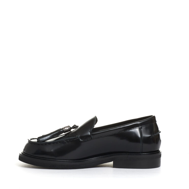 Sorelle Perego mocassino nero con nappine Outlet
