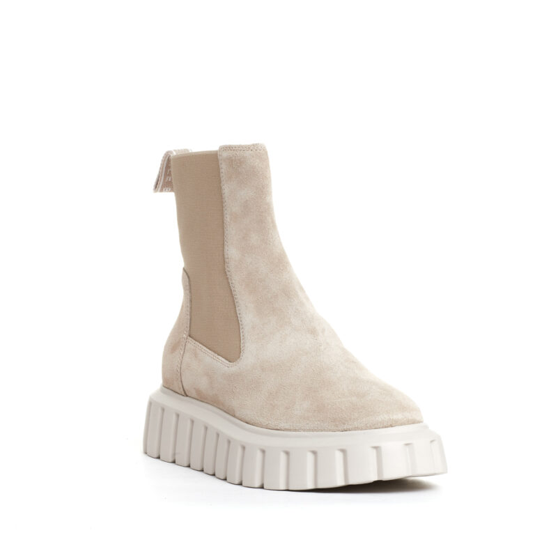 Sorelle Perego chelsea boot camoscio beige In Vendita