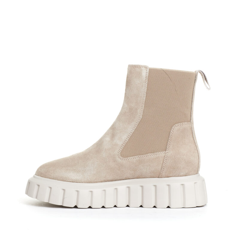 Sorelle Perego chelsea boot camoscio beige In Vendita