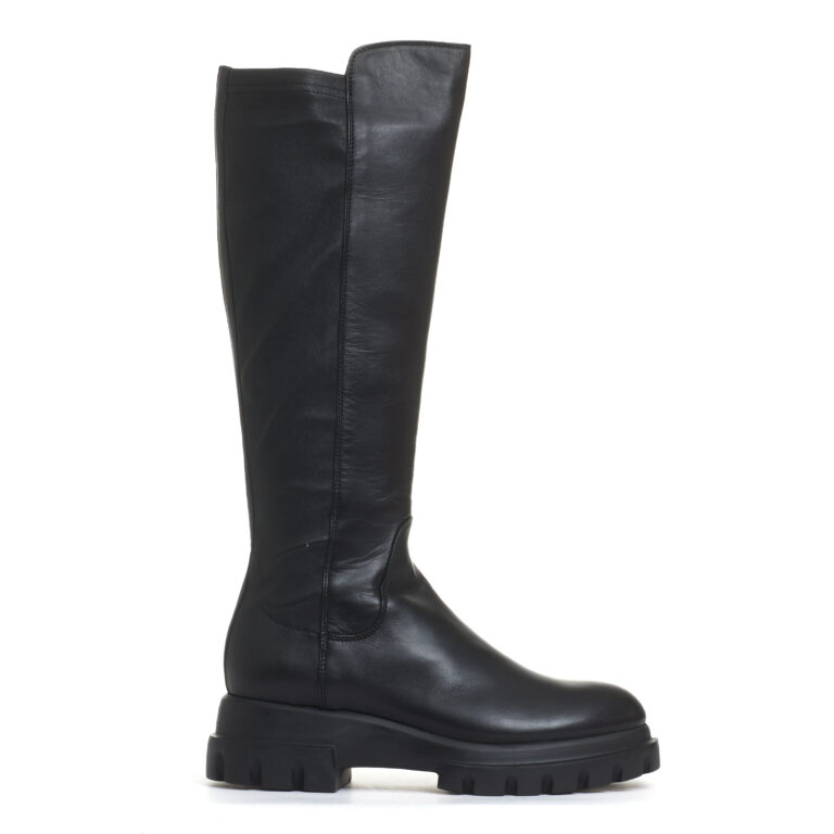 Sorelle Perego stivale stretch in pelle nera Hotsell