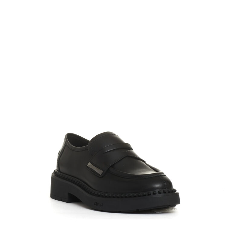Sorelle Perego mocassino pelle nero con borchia Italy