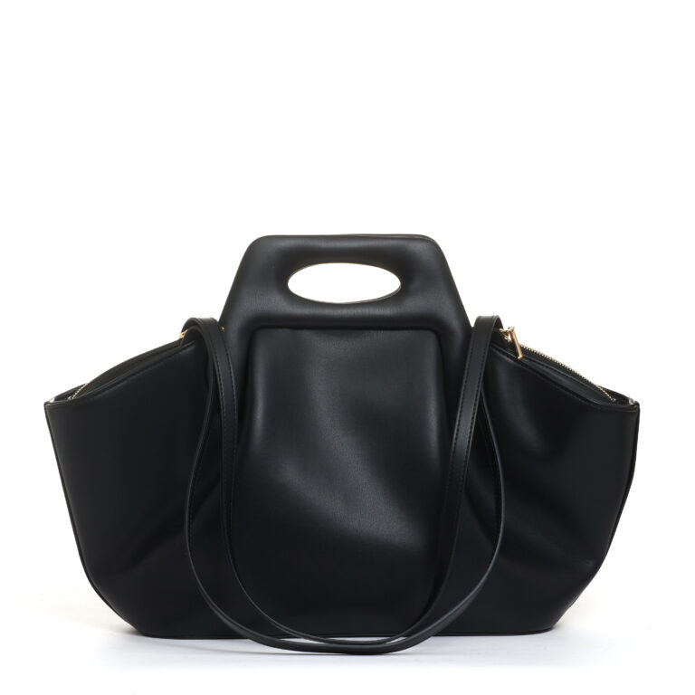 Sorelle Perego borsa pelle nera trapezio 2025