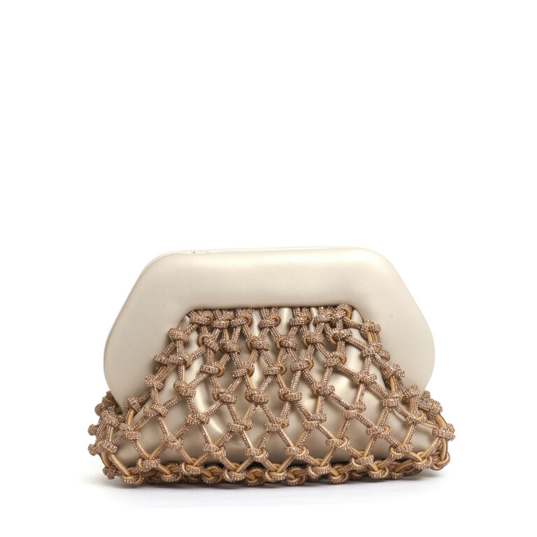 Sorelle Perego clutch strass oro Nuovo
