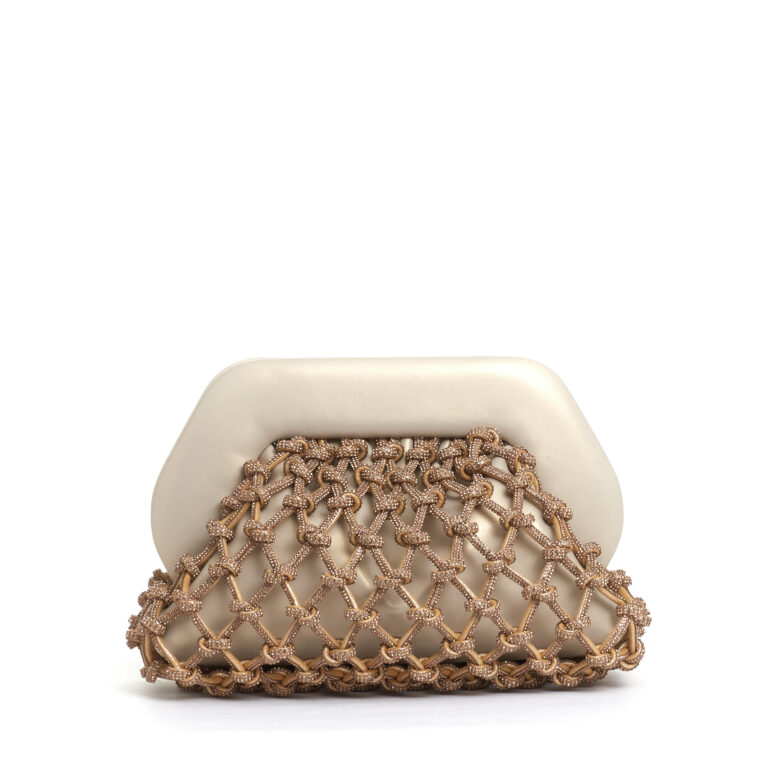 Sorelle Perego clutch strass oro Nuovo