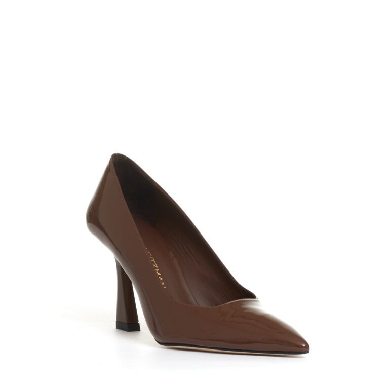 Sorelle Perego pump vernice caffè tacco 85 mm Qualità