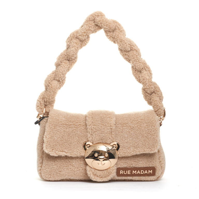 Sorelle Perego borsa teddy beige con orsetto metallo Promozione Limitata