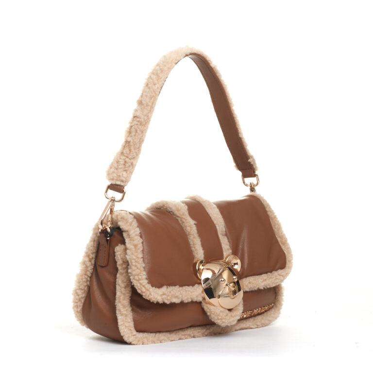 Sorelle Perego borsa orsetto ecomontone cuoio Outlet